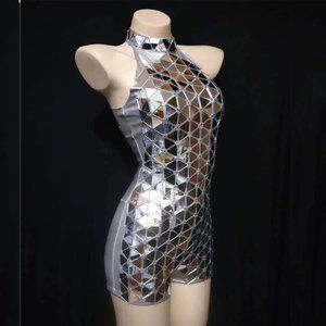 Mirror Sequin Bodysuit Medium Adult